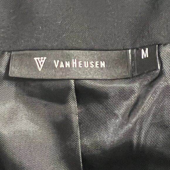 NWOT Van Heusen Women's Blazer Black Jacket Size M One Button Work Career Lined - Picture 4 of 11